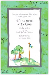 golf retirement Party Invitations