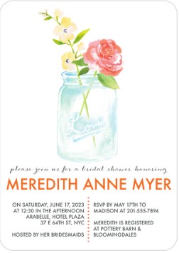 eloped mason jar party invitations