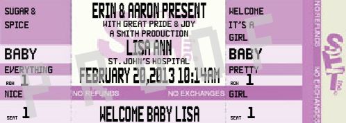 Girl Birth Announcements