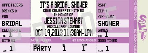 Bridal Shower Ticket