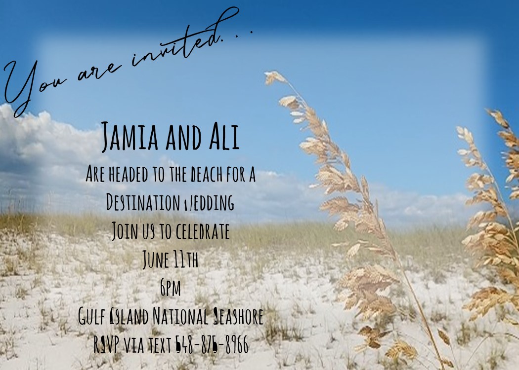 Beach Wedding Invitation Party Invitations