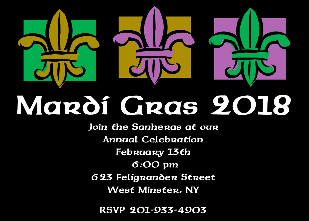 Masquerade - Mardi Gras Party Invitations