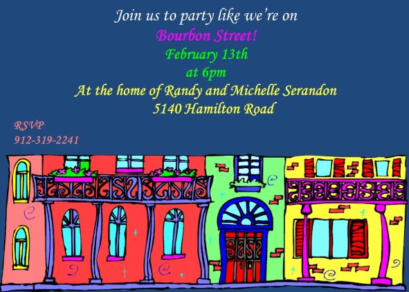 Mardi Gras Party Invitations