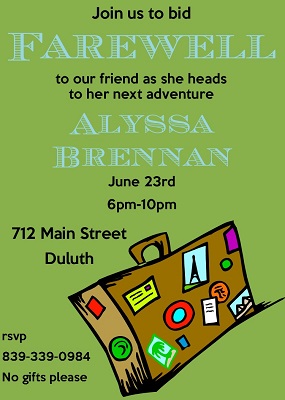 Going Away Party Invitations