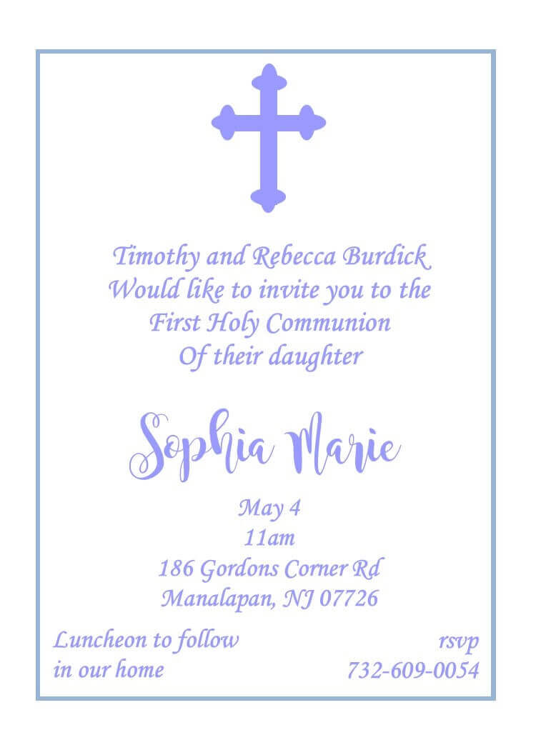 First Communion Party Invitations New