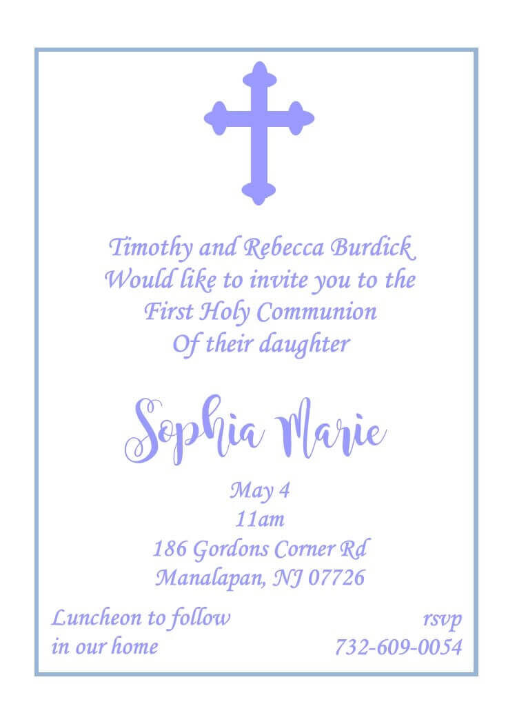 First Communion Party Invitations New Designs for 2021