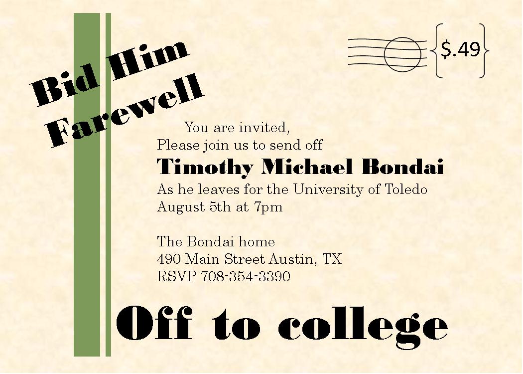 going away Party Invitation - Invitations and Announcements