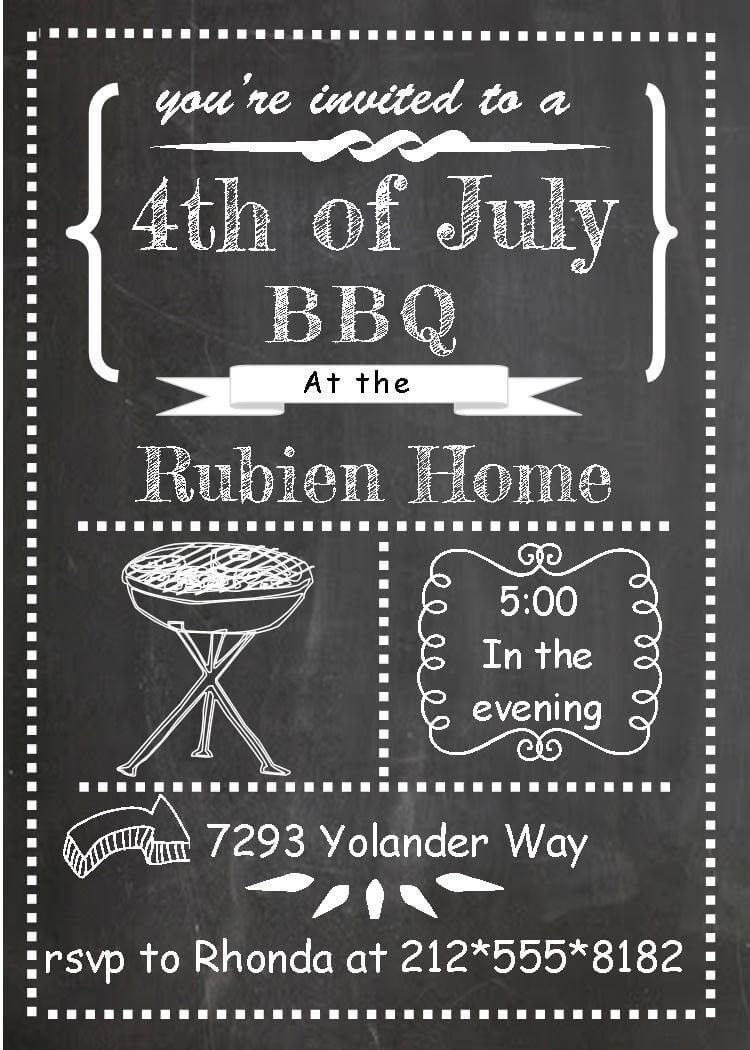 4th of July Party Invitations