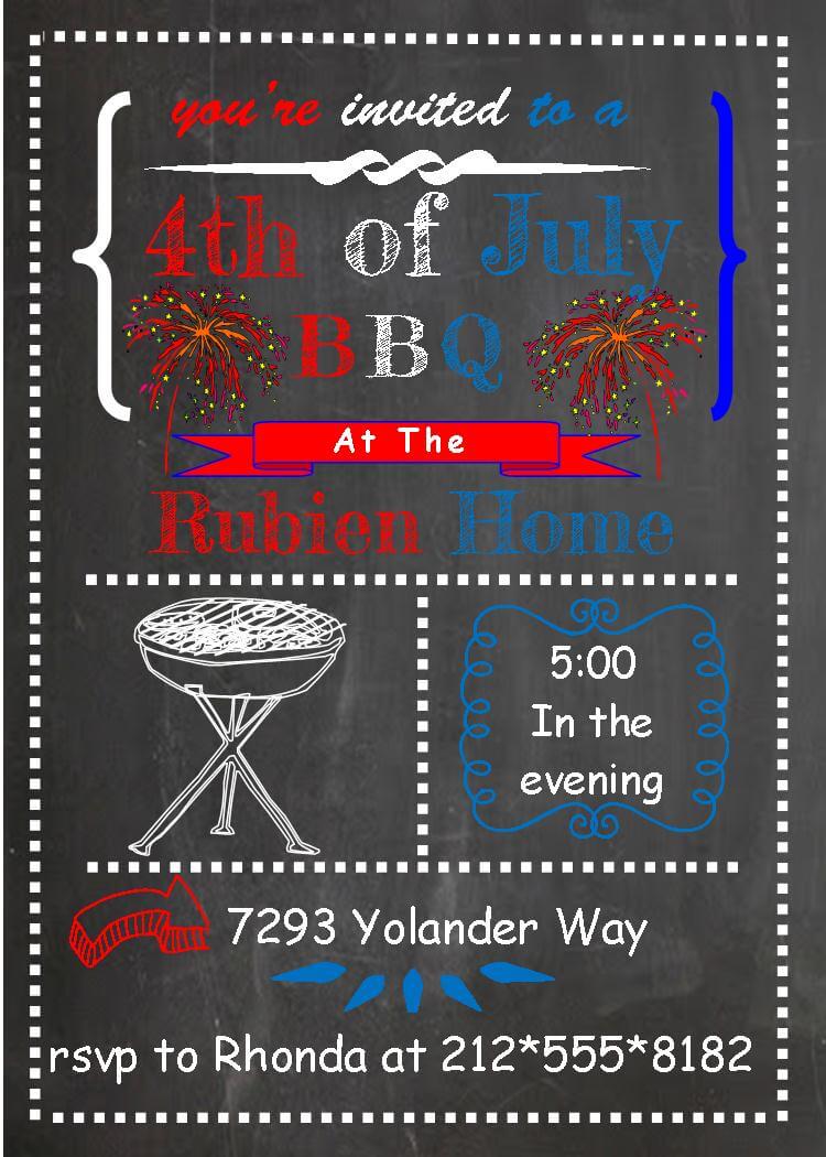 4th of July Party Invitations