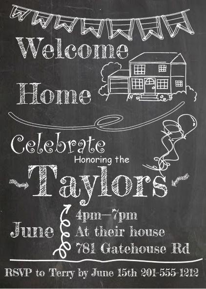 Welcome Home Party Invitations