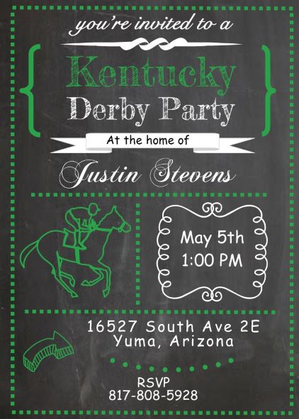 Kentucky Derby Party Invitations