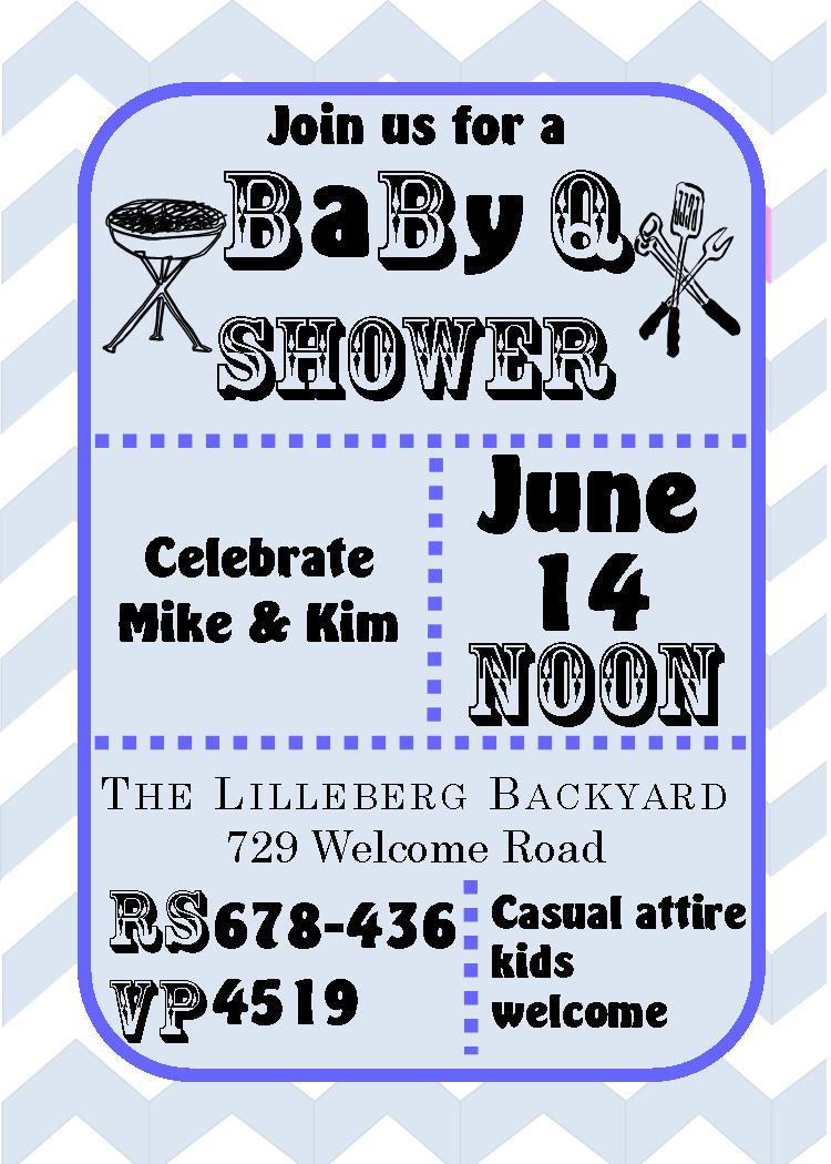 Daddy Diaper BBQ Shower Invitations