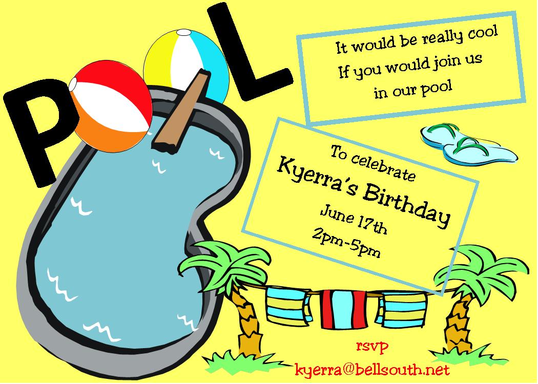 Summer Pool Party Invitations