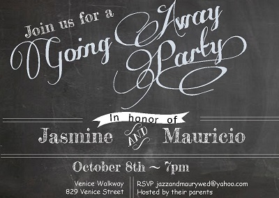  Chalkboard - Going Away Party Invitations