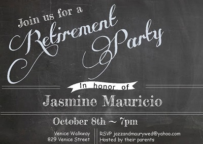 Chalkboard - Retirement Party Invitations