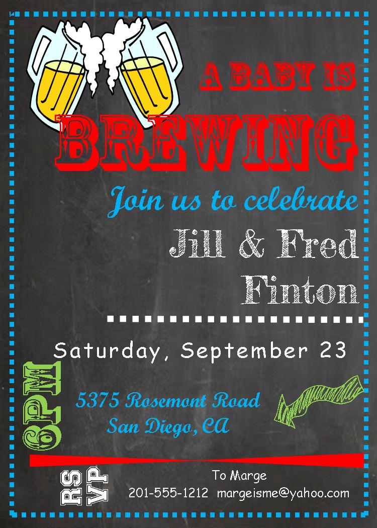  Chalkboard -Boy Baby Shower Invitations