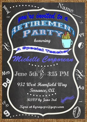 retirement party invitations custom designed new for winter 2018