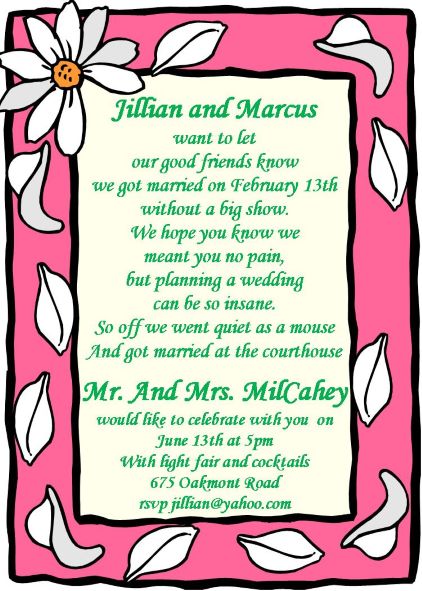 Daisy Elope Party Invitations