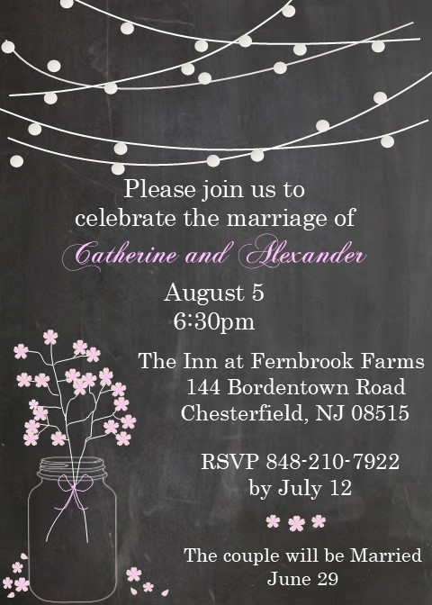 Chalkboard Elope Party Invitations