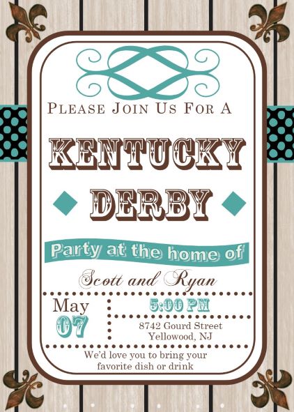 Kentucky Derby Party Invitations