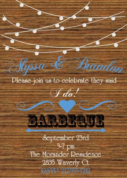 Country Western rustic party invitations