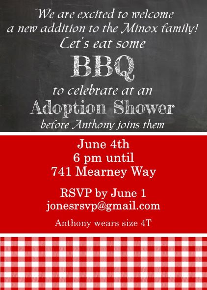 adoption shower Party Invitation