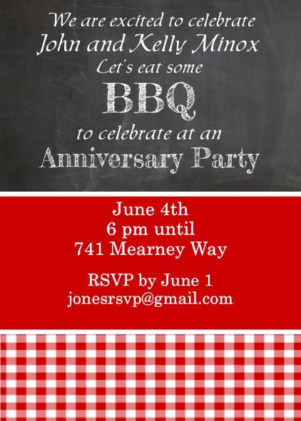 Anniversary Party Invitation