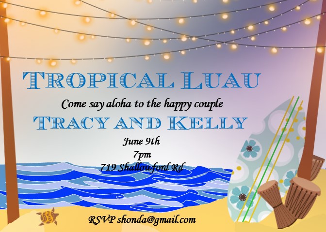 luau party invitation all things Hawaii