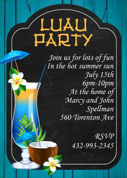 Summer party invitation