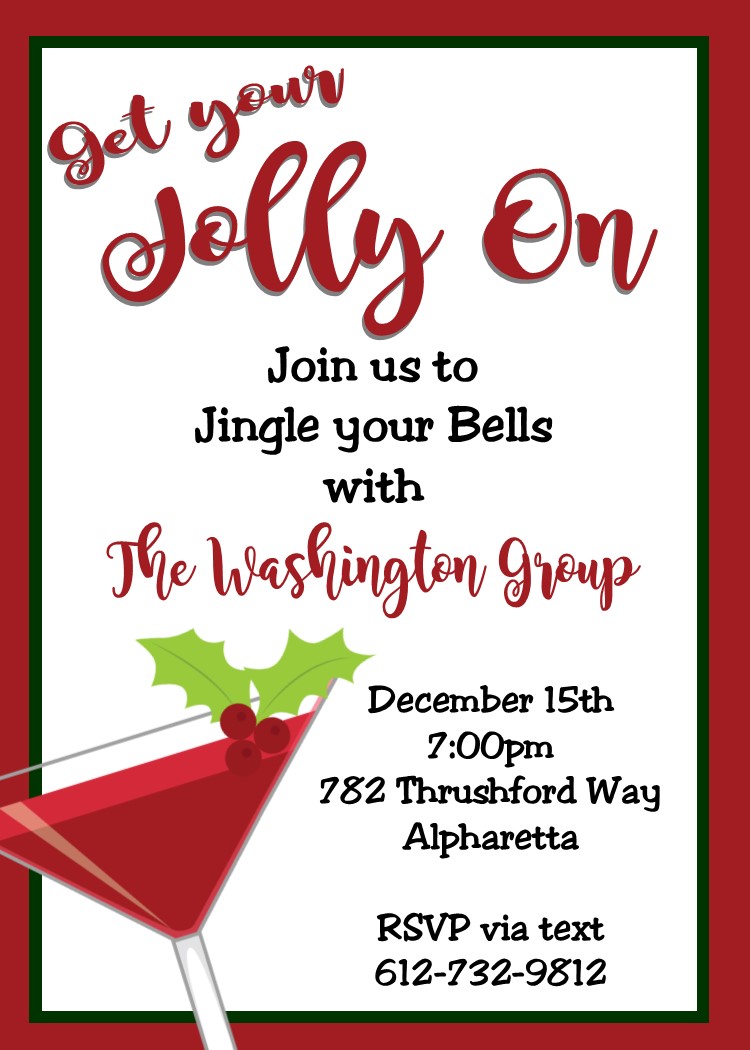 Get your Jolly On Company Christmas Invitations