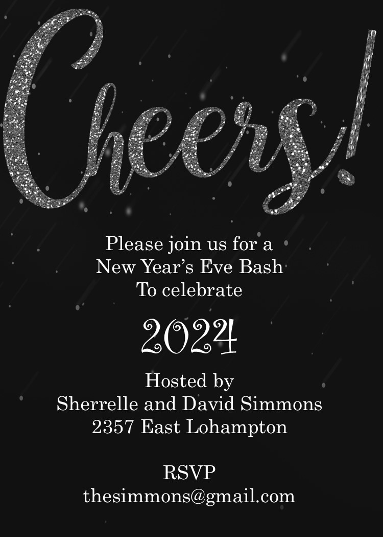Cheers! New Years Eve Party Invitations