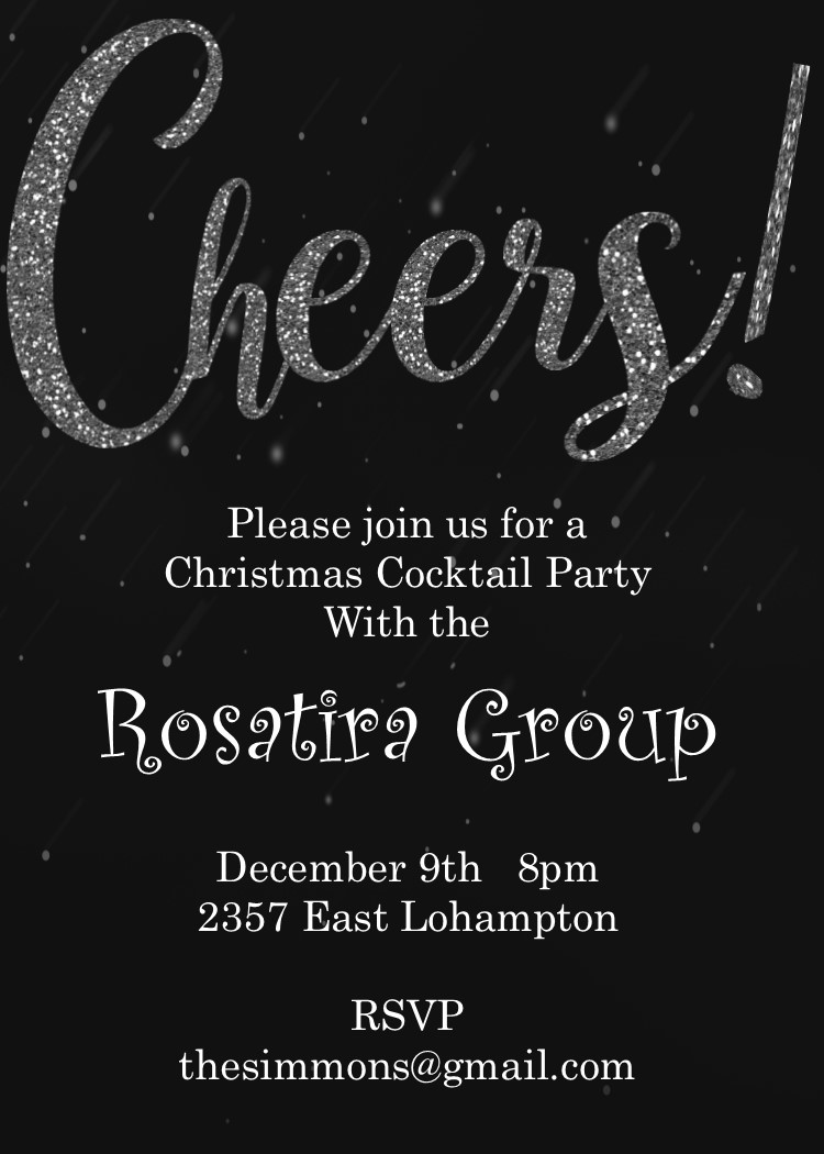 Christmas Bar Party Invitations