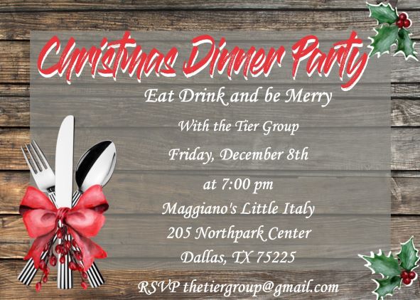 Family Christmas Dinner Invitations