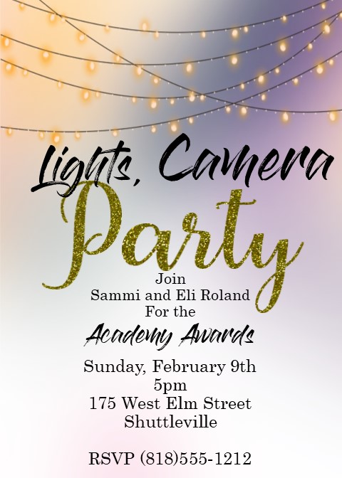 academy awards party invitations and oscar invitations new