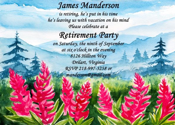 vacation retirement Party Invitations