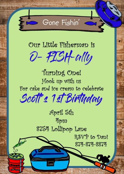 O-Fish-ally 1 Birthday Party Invitations