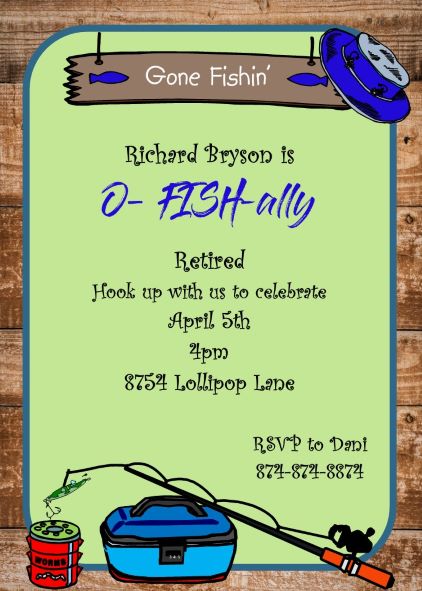 O-Fish-ally retired Party Invitations