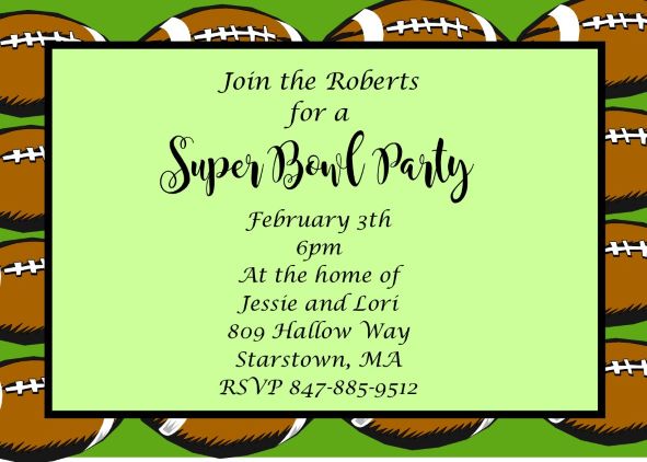 super bowl party invitations 2019 football super bowl invitation templates