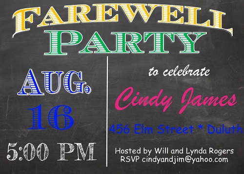 going away Party Invitation - Invitations and Announcements