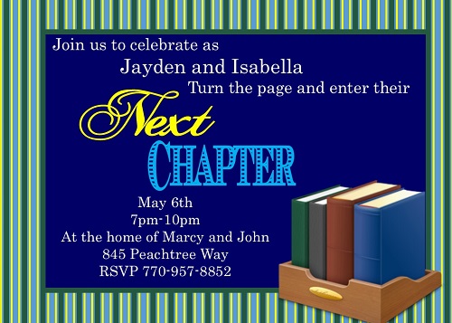 Next Chapter - Going Away Party Invitations