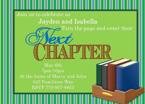 Next Chapter - Going Away Party Invitations