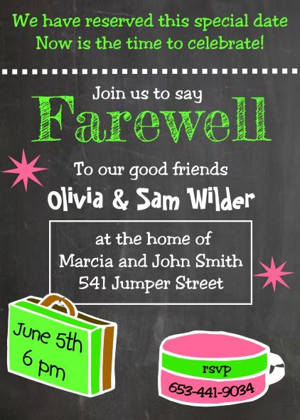 going away Party Invitation - Invitations and Announcements