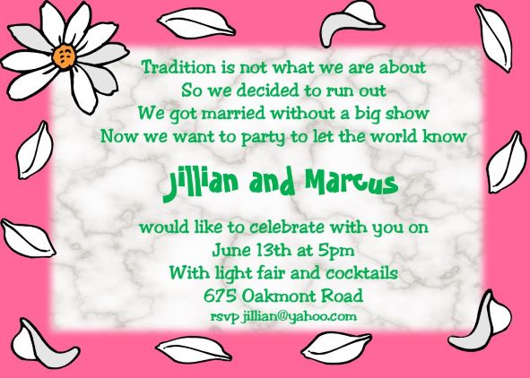 All the Feels new updated daisy with marble Country Party Invitations