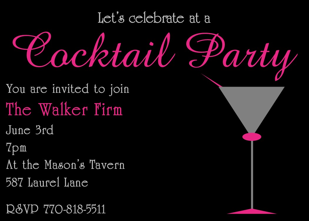 Swanky cocktail 21st birthday party invitation