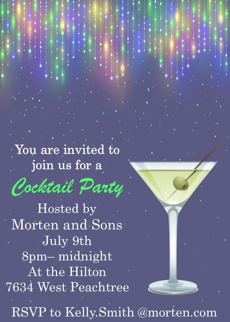 Join Us cocktail party invitation