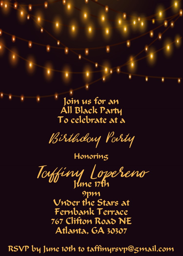 Stargazing 21st birthday party invitation