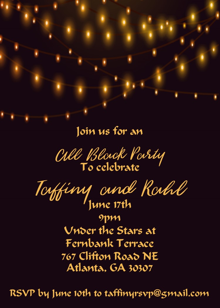 Stargazing eloping party invitation