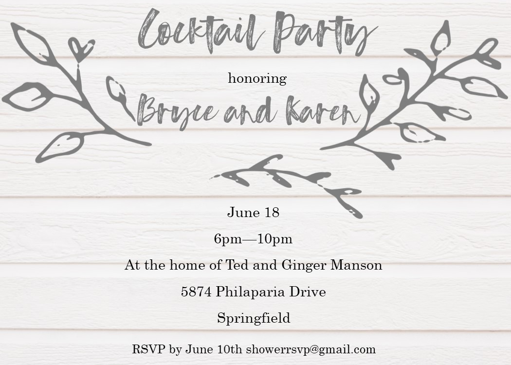 Shiplap Couple Invitations