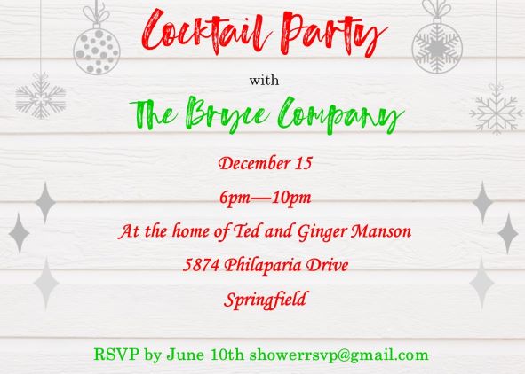 Shiplap Christmas Cocktail Party Invitations