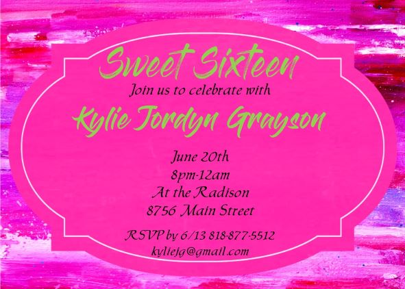 Its Pink! Sweet 16 Invitations